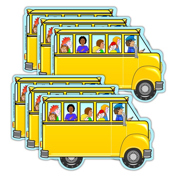 Creative Shapes Etc Bus with Kids Notepad, Large, 50 Sheets, 6PK SE-0089 - main